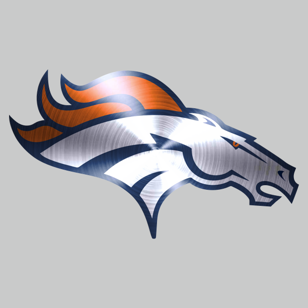 Denver Broncos Stainless steel logo iron on paper